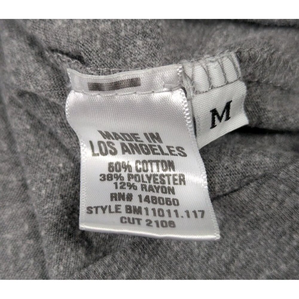 Buck Mason T-Shirt Mens Medium Gray Curved Hem Made In USA Tee Cotton Blend - Picture 6 of 8